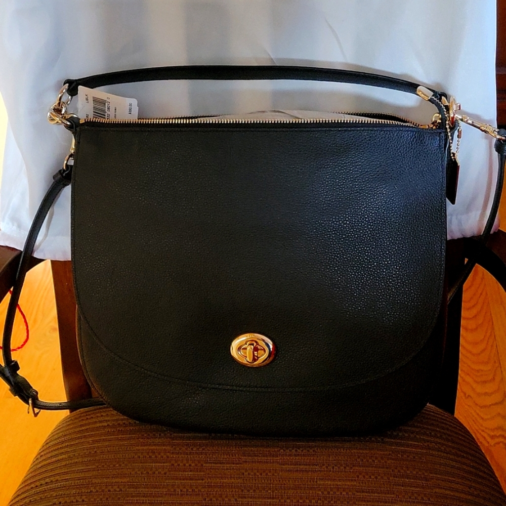 Coach Turn Lock Hobo